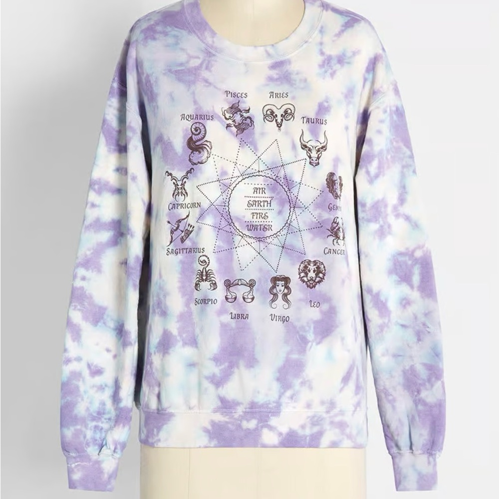 Zodiac Tie-Dye Sweatshirt